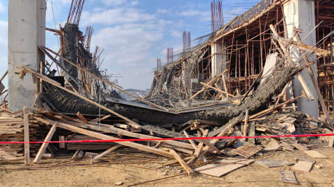Bursa'da inşaatta iskele çöktü: 6 işçi yaralı