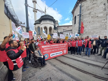 İstanbul - Birleşik Metal-İş Sendikası işçilerinden Fransa Başkonsolosluğu önünde protesto