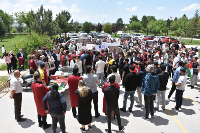 Sivas'ta akademisyenler ve öğrenciler, Filistin için yürüdü