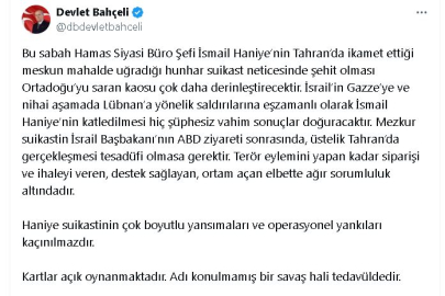 Bahçeli: Adı konulmamış bir savaş hali tedavüldedir