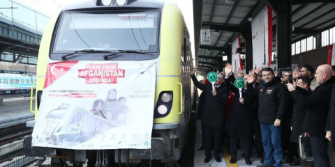 İnsani yardımları taşıyan 21'inci İyilik Treni, Afganistan'a hareket etti