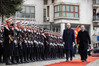 TBMM Başkanı Kurtulmuş, Kuzey Makedonya Meclis Başkanı Gaşi ile bir araya geldi