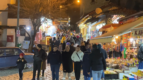 Tarihi konaklarıyla ünlü Safranbolu'da yılbaşı yoğunluğu