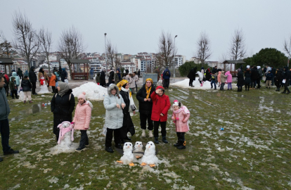 Arnavutköy’de Kar Festivali ve Kardan Adam Yarışması düzenlendi